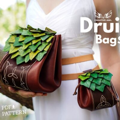 Бесплатные выкройки и лекала | Druid Bag Set Pattern от Creative Awl.