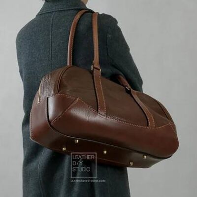 Бесплатные выкройки и лекала | Leather Duffle от Leather DIY Studio.