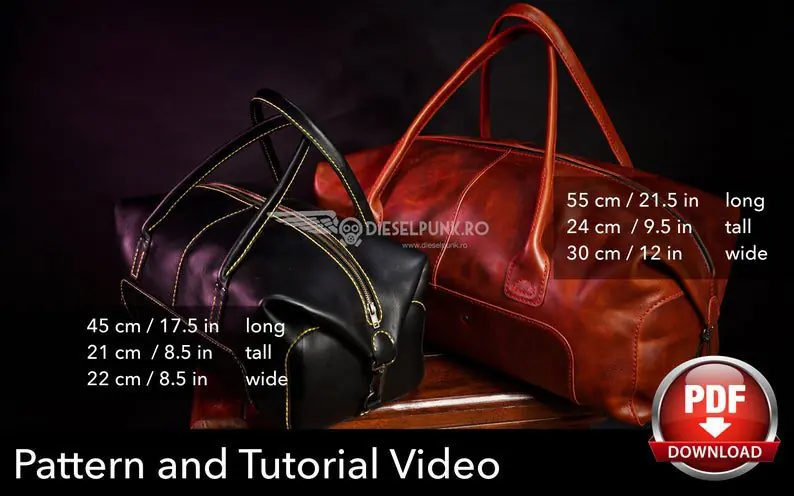 Бесплатные выкройки и лекала | Duffel Bag от DieselpunkRo.