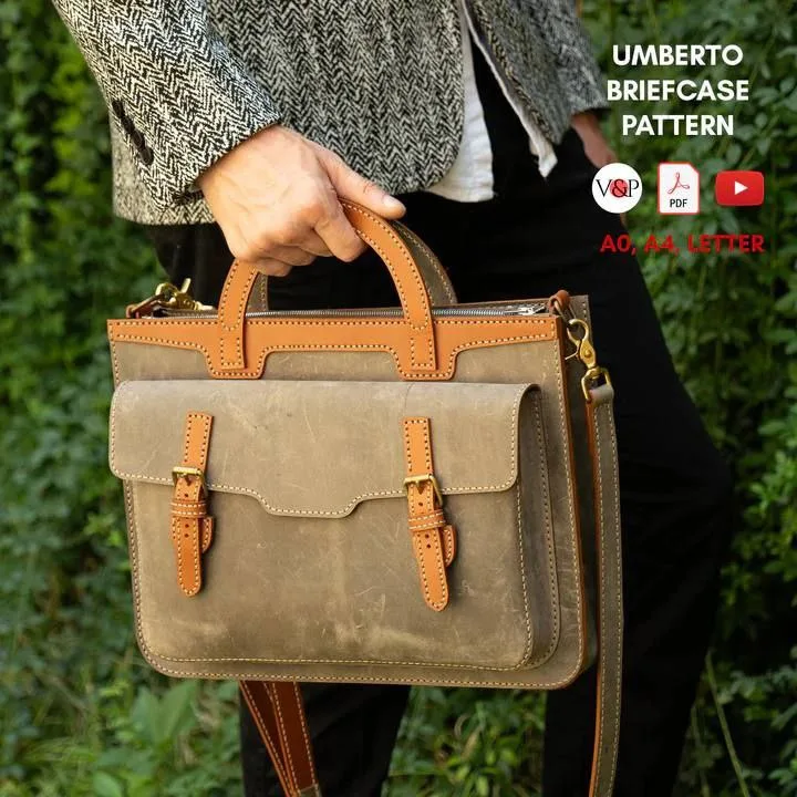 Umberto briefcase by V&P (Vasile And Pavel) | Бесплатные выкройки и лекала