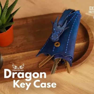 Бесплатные выкройки и лекала | Dragon key case by Creative Awl