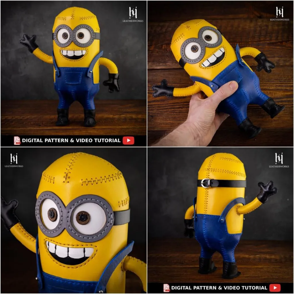 Minion Mini Toy Leather by KiLeatherworks | Бесплатные выкройки и лекала