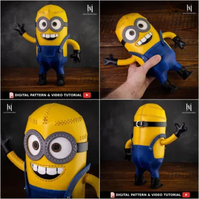 Бесплатные выкройки и лекала | Minion Mini Toy Leather by KiLeatherworks