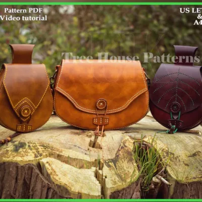 Бесплатные выкройки и лекала | Medieval belt bag and saddle bag by Tree House patterns