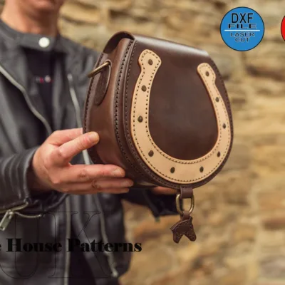 Бесплатные выкройки и лекала | Small saddle bag with horseshoe by Tree House patterns