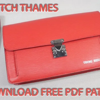 Клатч Thames — выкройка от Huong Craft | Бесплатные выкройки и лекала Клатч Thames — выкройка от Huong Craft