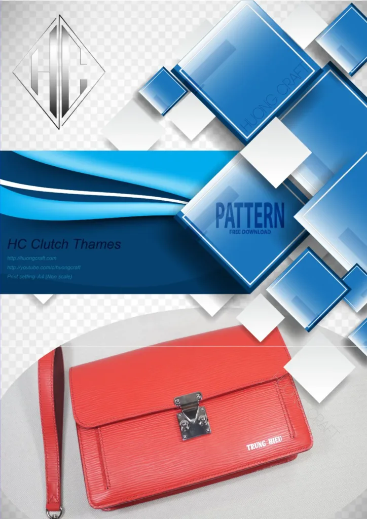 Клатч Thames — выкройка от Huong Craft