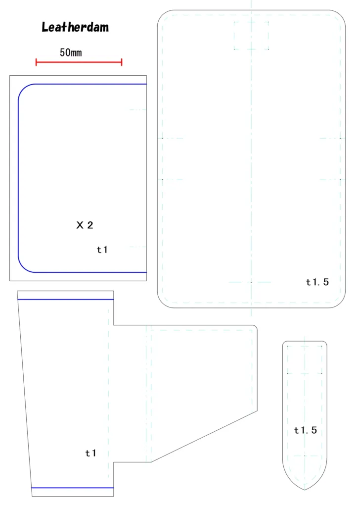 Картхолдер — выкройка от 7 Leatherdam