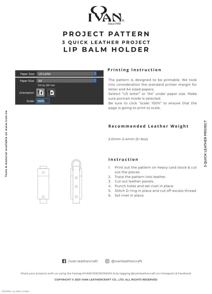 Три быстрых проекта из обрезков кожи: 6 листов A4 | Бесплатные выкройки и лекала Три быстрых проекта из обрезков кожи: 6 листов A4