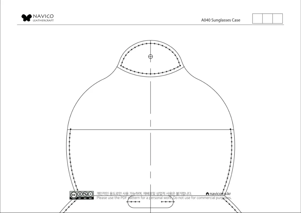 Очечник A040 от Navico leather: патч и 3 листа A4