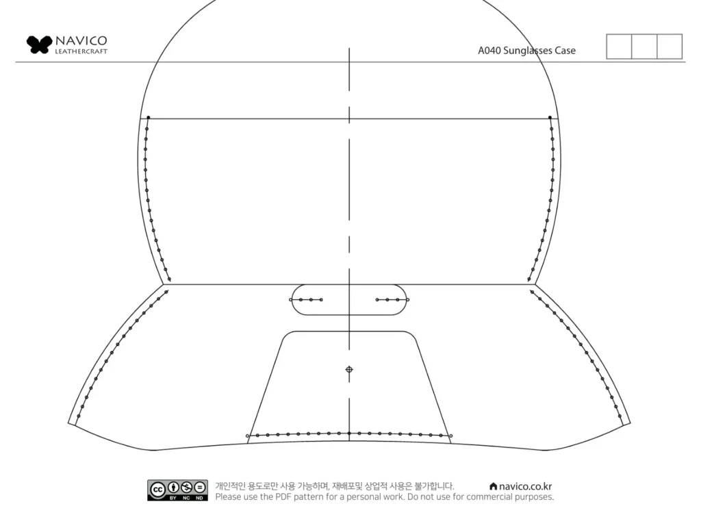 Очечник A040 от Navico leather: патч и 3 листа A4