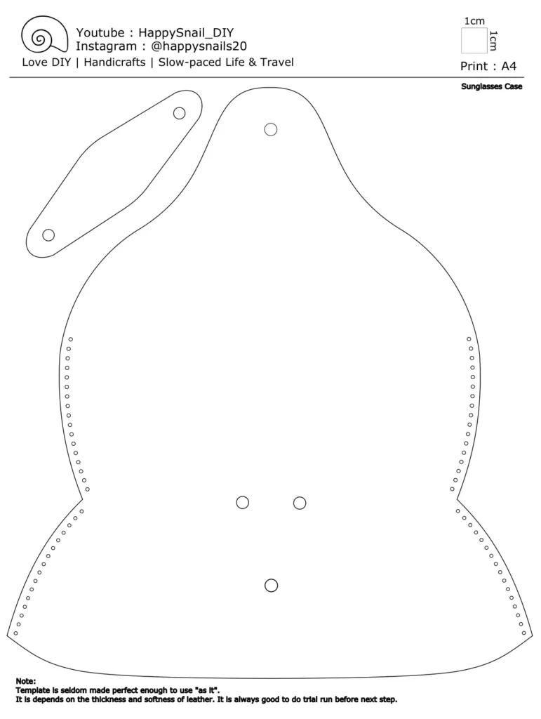 Очечник Happy Snail DIY: выкройка на одном листе A4