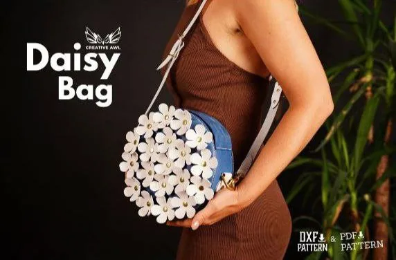 Сумка Daisy Bag: клапан, гуж и молния 334 мм | Бесплатные выкройки и лекала Сумка Daisy Bag: клапан, гуж и молния 334 мм