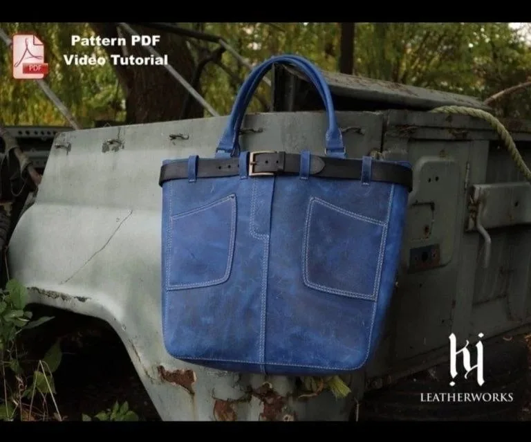 Джинсовый шопер — выкройка Leather Works | Бесплатные выкройки и лекала Джинсовый шопер — выкройка Leather Works