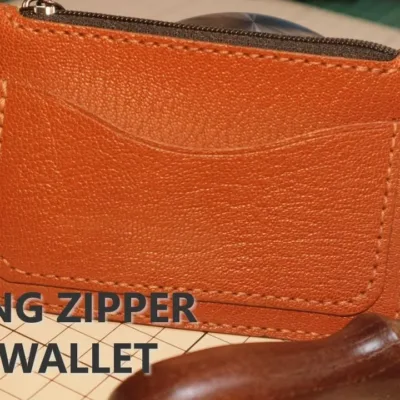 Зиппер Latte Leather: кошелёк на молнии на одном листе A4