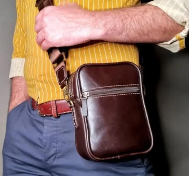 Мужской кроссбоди Caspia Leather: 6 листов A4 | Бесплатные выкройки и лекала Мужской кроссбоди Caspia Leather: 6 листов A4