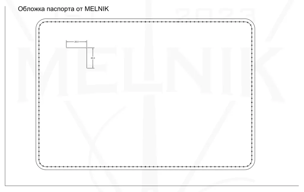 Обложка для паспорта Melnik: 3 листа A4 со склейкой