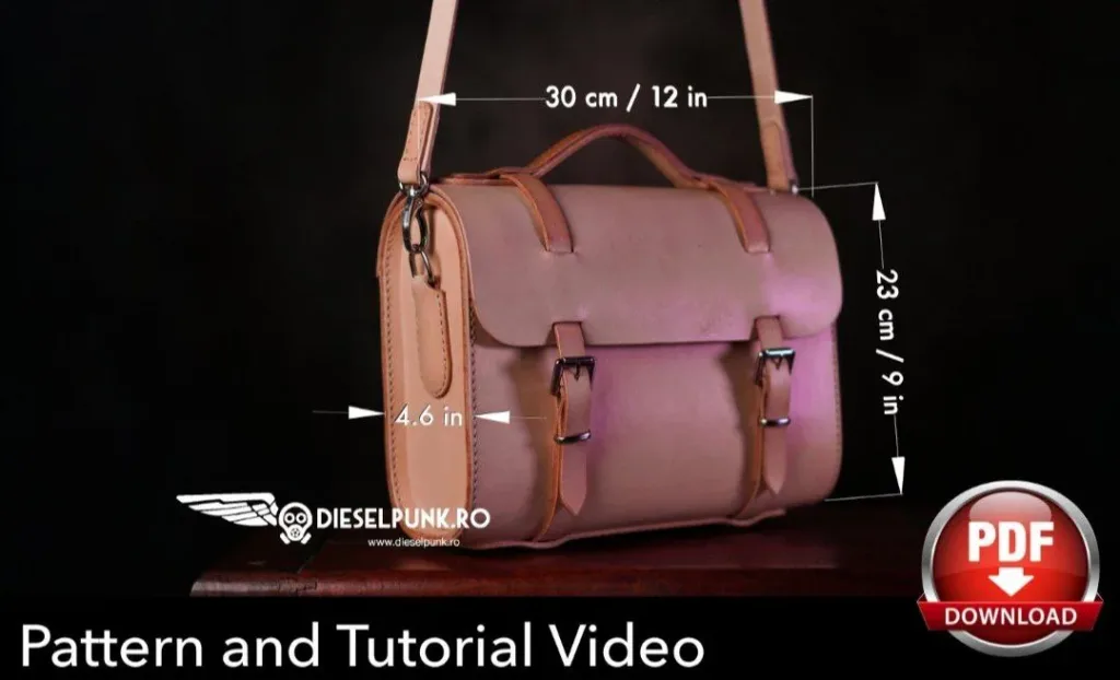 Портфель-сумка One Minute Bag: выкройка, 24 листа